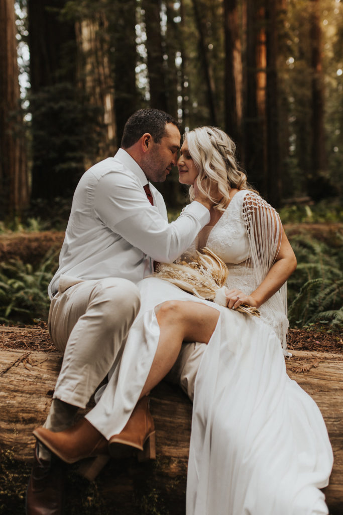 intimate redwood wedding